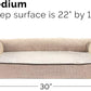 FurHaven Soft, Orthopedic Foam Sofa Dog Bed with Washable & Removable Cover - Sherpa/Chenille - Cream, Dogs Up to 35 lbs - Medium