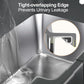 Sousia Stainless Steel Litter Box, Non-Sticky Anti-Leakage Easy Cleaning Metal Cat Litter Tray with Lid, High Wall Sides Enclosure and Scoop, Ideal for Big Cats, XL (Grey)