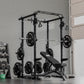 RitFit Power Cage with Optional LAT PullDown/Cable Crossover, 1000LB Squat Rack for Home & Garage Gym, with Weight Storage Rack and More Training Attachments, ASTM-Certified