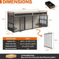 86.6inch Dog Crate Furniture with Storage,Furniture Style TV Stand Dog Kennel for 2 Dogs,with 6 Drawers,Removable Divider&Adjustable Bowls,Heavy Duty Metal Chew-Resistant Dog Crate Furniture