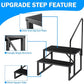 RV Step Stool, 2 Step Ladder, Hot Tub Steps with 2 Handrails, Heavy Duty Ladder Shelf Bookcase, 5th Wheel RV Mobile Home Stairs for Camper/Porch/SPA Pool/Pet Stairs(1 Pack)