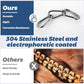 MIVIDE 100 Pack M4 x 1.57 Inch Carabiner Clips Spring Snap Hook, 304 Stainless Steel Heavy Duty Snap Hooks Carabiner Quick Link Clip for Camping Hiking Traveling Outdoor Swing Gym, 110Lbs Capacity