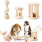 3 Pcs Wooden Bunny Toys - Safe Rabbit & Guinea Pigs Teeth Grinding Toys for Chinchillas, Hamsters & Small Animals - Indoor & Outdoor