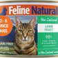 Feline Natural New Zealand Canned Catfood Wet Food, High-Meat, Low-Carb, & Grain Free Cat Food Wet, Lamb Feast, 6 oz, Pack of 12