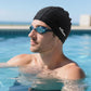 Firesara Fabric Swim Cap, High Elasticity Swimming Cap Keeps Hair Clean Breathable Fit Both Long Hair Short Hair, Swim Caps Woman Girls Men Kids One Size Hat