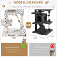 SHA CERLIN 65in Larger Cat Tree Tower Condo for Indoor Kitties/Multi-Level Furniture Activity Center with Wide Base/Cozy Plush Perches/Baskets/Sisal Scratching Posts and Hammock/White & Black Spot