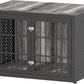 38" Heavy Duty Dog Crate Furniture for Large and Medium Dogs,Wooden Metal Kennel for High Anxiety Dogs, Chew Proof Cage Indoor, Decorative Kennel End Table