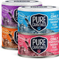Wet Cat Food Variety Pack Tuna, Salmon, Sardines, Tuna/Salmon in Gravy, 100% Mercury-Tested, Moist Can Fish for Cats, Grain-Free, Protein, Non-GMO, Pack of 12