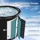 Yesker 126 Gal Ice Bath Tub with Air Ring, Portable Multi-Layered Cold Plunge Tub with Lid for Athletes, Foldable and Inflatable, One Person Hot Bathtub at Gym, Yard, Home, Outdoors Use