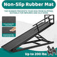 Dog Ramp for Bed, Adjustable Pet Ramps for Dog to Get on Bed, Non-Slip Rubber Surface - Folding Wooden Dog Ramp for Small/Large/Old Dogs, Adjustable up to 31 inch High Beds, Safety Railings