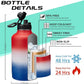 Half-Gallon Vacuum Water-Bottle with Sleeve, Paracord Handle, Straw & Spout Lid, 64oz Stainless Steel Insulated Water Jug, Cold-48h & Hot-24h Triple-Wall Metal Vacuum Flasks for Sports Hiking Camping