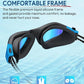 Swim Goggles, Polarized Adult Swimming Goggles Bungee Strap No Hair Pulling Anti-fog Pool Goggles for Men Women