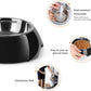 Double Dog Bowls Set – Non-Slip Pet Food & Water Dishes with Resin Stand, Includes Small (1 Cup) & Medium (2 Cups) Bowls – Ideal for Puppies, Cats, and Medium Dogs –Black