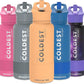 Coldest Insulated Water Bottle with Straw Lid - Stainless Steel Metal Insulated Bottle for Men & Women (Sahara Peach, 32 oz)