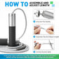 Weighted Jump Rope for Men, Women (1.5LB) - Alloy Steel Handles, Speed Skipping Rope, Gym,Indoor/Outdoor - Fitness, Workout, Boxing - Solid PVC & Cotton Rope