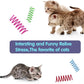 48PCS 12Colors Cat Spring Toys for Indoor Cats, Interactive Coil Springs for Self Play, Durable Heavy Plastic Cat Spiral Spring, Hunting, Biting, Swatting Creative Kitten Toy