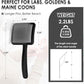 Large Slicker Brush for Dogs - 3PC Pet Grooming Kit - Undercoat Rake & Stainless Comb | Long Pins Remove Mats on Poodles, Golden, Labradoodles | Thick Coat Deshedder for Dogs, Cats, Black