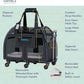 Katziela Rolling Pet Carrier Airline Approved - Pet Carrier with Wheels - Luxury Lorry - Deluxe TSA Approved Cat Carrier with 6 Wheels - Small Airline Approved Dog Carrier Trolley - Plane Carry On Bag