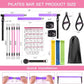 Pilates Bar Kit with Resistance Bands,Pilates Bar with Stackable Bands Workout Equipment for Legs,Hip,Waist and Arm,Exercise Fitness Equipment for Women & Men Home Gym Yoga Pilates