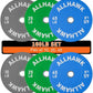 Colored Olympic Weight Plates, 2-inch Rubber Bumper Plate Set for Home Gym Barbell Weight Lifting and Strength Training