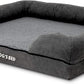The Dog’s Bed, Medium Grey Plush Memory Foam, Pain Relief: Arthritis, Hip & Elbow Dysplasia, Post Surgery, Lameness, Supportive, Calming, Washable Cover, Veterinary Approved