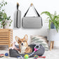 Beautyflier Pet Grooming Supplies Organizer, Protective Tote Bag Case for Pet Grooming Kit & Vacuum Suction Dogs Cats Hair, Travel Pouch Bag for Pet Dog Grooming Vacuum Kit, Bag Only (Gray)