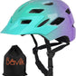 Kids Bike Helmet,Bavilk Kids Boys Girls Bike Helmets with LED Light Detachable Visor Children Youth Teen Multi-Sport for Skating Cycling Scooter Skateboard Adjustable & Lightweight 19.7"-22.4"