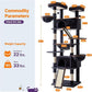 Allewie 81 Inches Tall Cat Tree/Multi-Level Large Climbing Tree House and Towers for Big Feline/Condo and Hammock/Scratching Post/Wide Base/Dark Grey