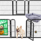 FXW Homeplus Unleashed Indoor Dog Playpen - Stress-Free and Safe Play, Heavy Duty 24 Inch 12 Wire Panels Dog Pen for Puppy and Small Dogs, Black│Patented