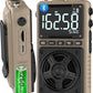 Bluetooth AM FM Shortwave Radio with NOAA Weather Alert,1250mAh Rechargeable Portable Pocket Radio with Best Reception,5W Big Speaker, Digital Tuner and Earphone,Support SD Card and USB Player（Brown）