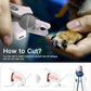 Type-C Rechargeable Dog & Cat Nail Clippers - LED Pet Nail Trimmer with Built-in Nail File, Extra Sharp Blades for Small & Medium Dogs, Indoor Cats (White-Gray)