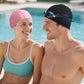 Firesara Fabric Swim Cap, High Elasticity Swimming Cap Keeps Hair Clean Breathable Fit Both Long Hair Short Hair, Swim Caps Woman Girls Men Kids One Size Hat