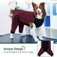 Kuoser Dog Recovery Suit, Anti Licking Dogs Rear Leg Sleeve, Abdominal Dog Surgical Suit with Pants Cover Protect Wounds, Dogs Elbow Protector Soft Pet Surgery Onesie Cone Alternative, Red L