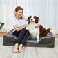 Comfort Expression Large Dog Beds Waterproof Orthopedic Foam Dog Sofa Beds Comfy Pet Bed with Washable Removable Cover & Non-Slip Bottom(Large,Dark Green)