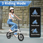 Winado Electric Bike for Adults, 14" Folding Electric Bicycle 450W Motor with Dual Disc Brakes, Max Range 25Miles(Pedal-Assist) & Speed 15.5MPH, Foldable Commuter City Ebike for Adults/Teens