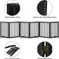 Extra Wide Dog Gate 110 inches Wide, Freestanding Pet Gate for The House Doorway, Pet Puppy Barrier, Support Feet Included, Black,6 Panels