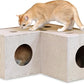 PETKARAY Cat Tunnel, Original Cat Hideaway Cave for Indoor Cats, Large Kitten Play Tubes and Tunnels, Soft Felt Cat Toy with Interactive Peek Hole
