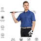 Men's Golf Polo Shirts Short Sleeve Striped Performance Moisture Wicking Dry Fit Golf Shirts for Men