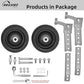 Bicycle Training Wheels for Adults, Fit 24" to 28" Bikes, Steel Construction, Black, 1 Pair - Safe and Stable Learning Training Wheels, Light Gray