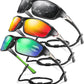3 Pack Polarized Sports Sunglasses for Men, Mens Sunglasses Wrap Around UV400 Protection for Cycling Fishing Driving