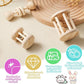 3 Pcs Wooden Bunny Toys - Safe Rabbit & Guinea Pigs Teeth Grinding Toys for Chinchillas, Hamsters & Small Animals - Indoor & Outdoor