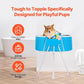 VEVOR Portable Dog Bathtub, Elevated & Foldable Space-saving Pet Shower Station with Quick Drainage, Bathing Tub for Washing & Grooming Small and Medium Size Dogs and Cats Indoor & Outdoor, Light Blue