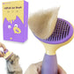 Cat Brush for Grooming and Shedding, Self-Cleaning Silicone Brush for Short and Long Haired Cats, Cat Gifts for Pet Lovers (purple)