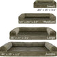 Furhaven Orthopedic Dog Bed for Large Dogs w/ Removable Bolsters & Washable Cover, For Dogs Up to 95 lbs - Faux Fur & Velvet Sofa - Dark Sage, Jumbo/XL