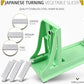 Japanese Turning Vegetable Spiralizer, Veggie Spiralizer For Fresh Zucchini, Squash, Butternut Squash with 1 Straight-Edged Blade and 3 Serrated Blades Multiple
