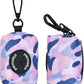 Petmolico Dog Poop Bag Holder Leash Attachment, Waste Bag Dispenser Zippered Pouch, Fits Any Leash, Includes Free Roll of Bags, 2 Pack - Blue Pink Camouflage
