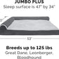 Furhaven Cooling Gel Dog Bed for Large Dogs w/ Removable Bolsters & Washable Cover, For Dogs Up to 125 lbs - Two-Tone Plush Faux Fur & Suede L Shaped Chaise - Stone Gray, Jumbo Plus/XXL