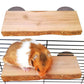 2Pcs Hamster Ledges Wooden Platform Rat Climb Platform Shelf Bird Perch Stand Toys Cage Accessories for Rat Squirrel Gerbil Suger Glider 2.6" X 5.9"