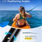 OCEANBROAD Kayak Paddle 86in/218cm, 90.5in/230cm Alloy Shaft 2-Piece Floatable Kayak Oar for Kayaking Canoeing Boating
