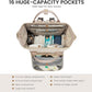 LOVEVOOK Diaper Bag Backpack, Baby Bag with Changing Station, Large Diaper Backpack for Moms Dads, Waterproof Leather Accents Baby Boy and Girl Bag for Travel Baby Essentials